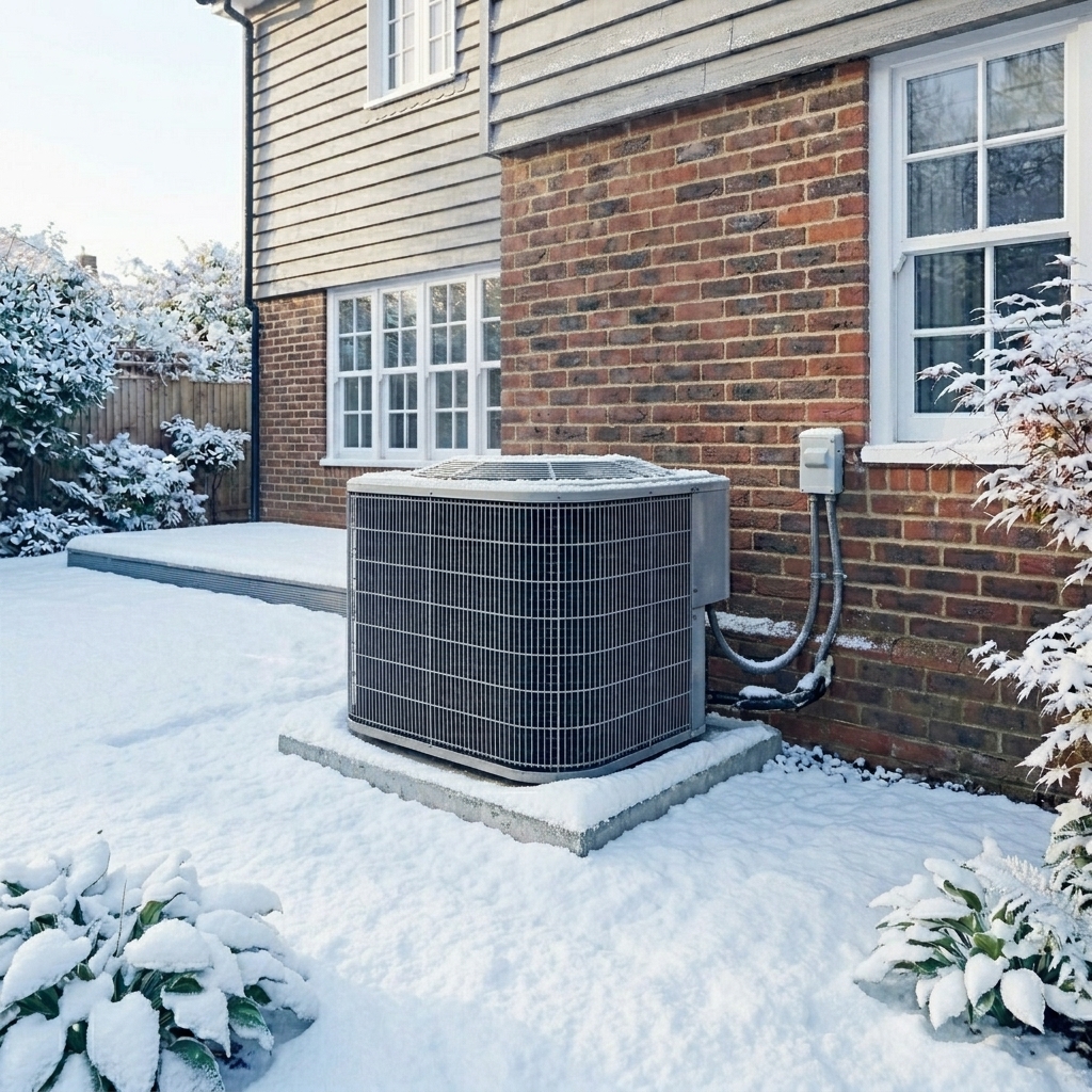 Heat Pump in Snow